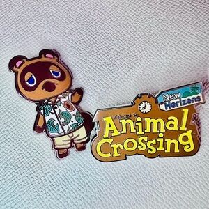 Animal Crossing Tom Nook and Logo Pin Set